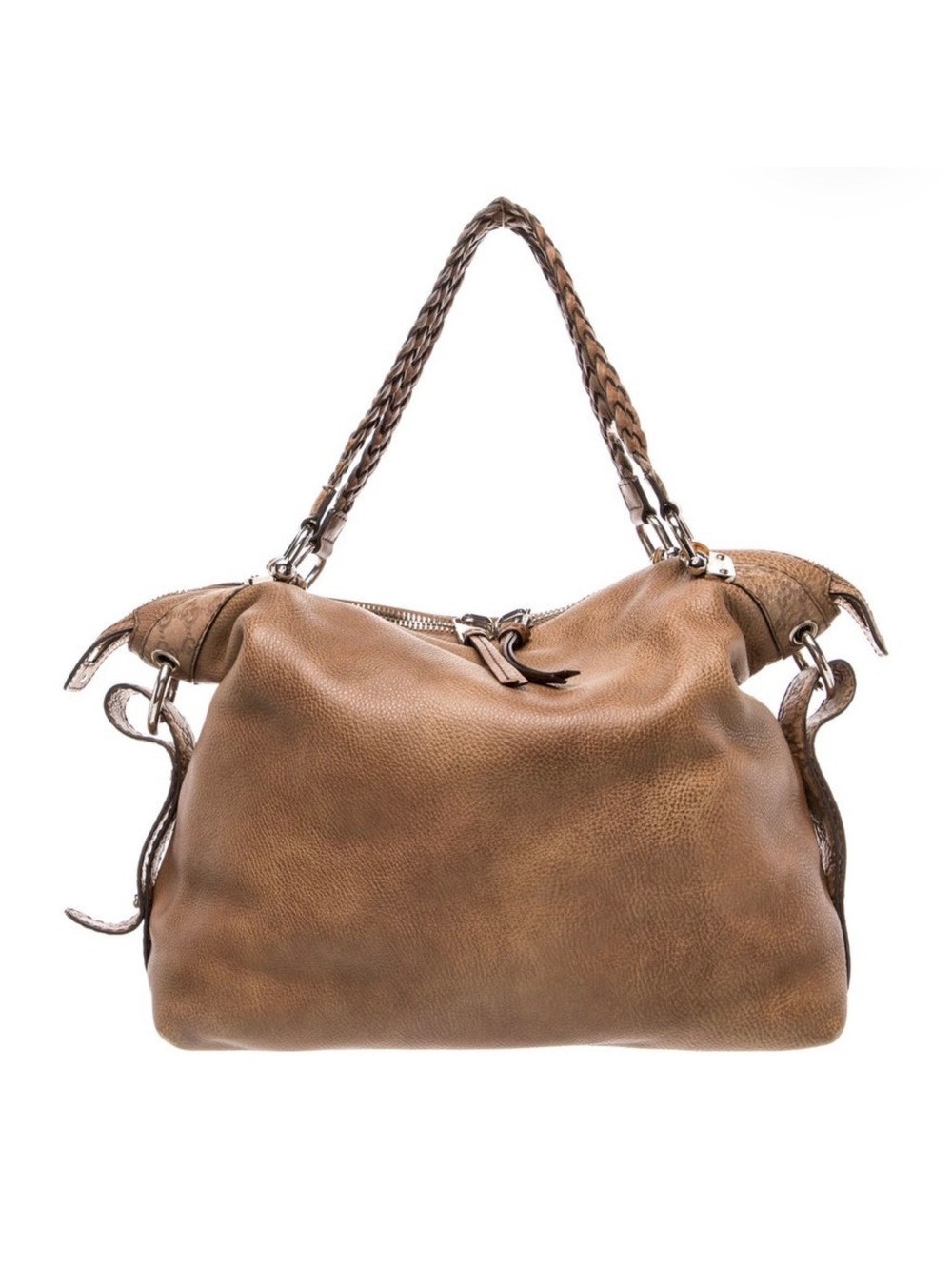 Authentic Gucci GG Signature Bamboo Bar Large Bag